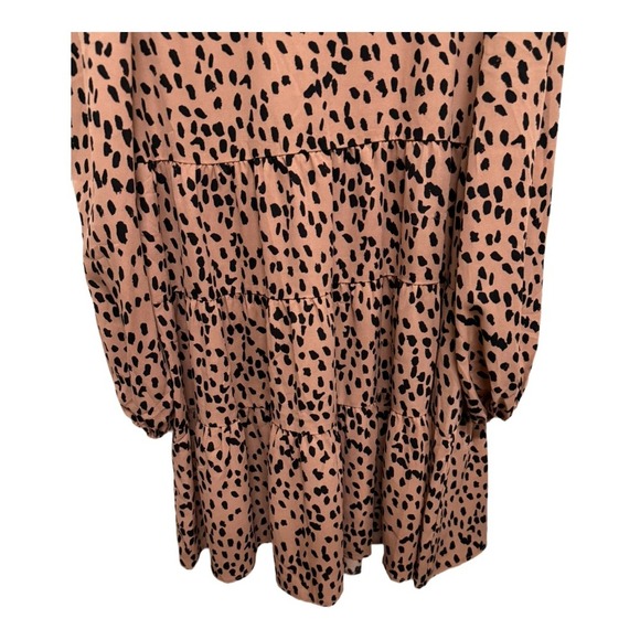 EE: Some Follow Me Into The Jungle long Sleeve Animal Print Dress Size Large NWT - Picture 3 of 6